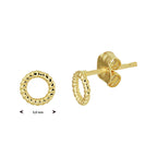 Ohrstecker rund 14K Gelbgold