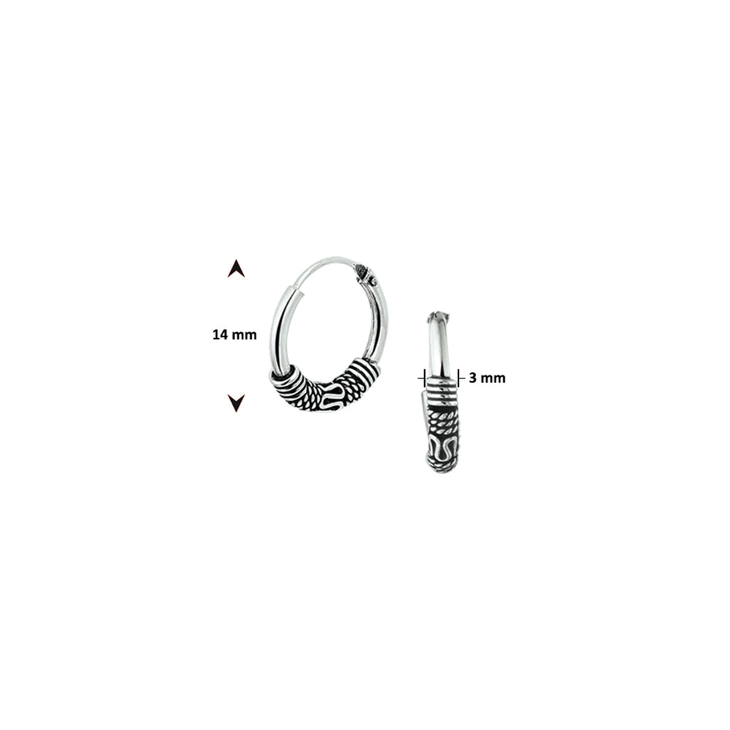 Ohrringe Oxi Bali 3,0 mm Silber oxidiert