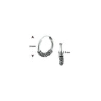 Ohrringe Oxi Bali 3,0 mm Silber oxidiert