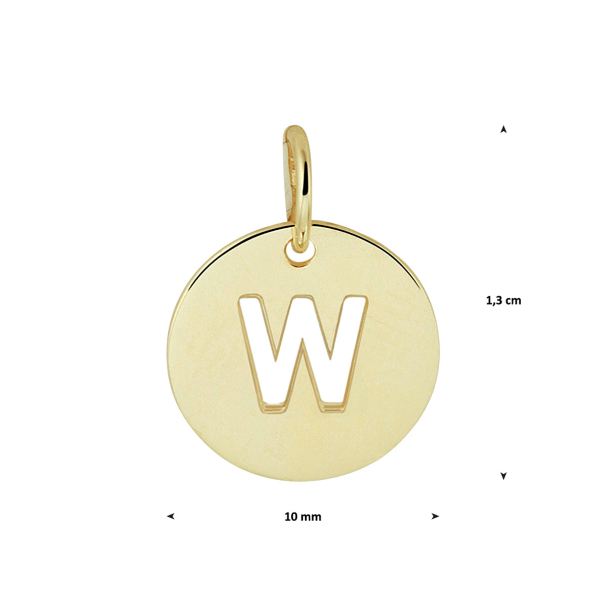 Anhänger Buchstabe 13 mm 14K Gelbgold