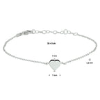 Armband Herz Silber rhodiniert