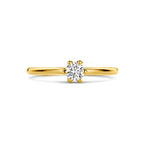 aanzoeksring diamant 0.10ct h si 14K geelgoud