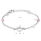 Armband Herz Silber rhodiniert