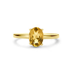 ring citrien 14K geelgoud