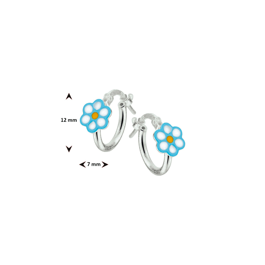 Ohrringe Blume silberweiß