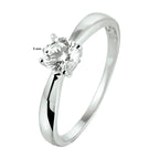 ring zirkonia zilver gerhodineerd