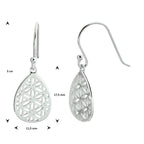 oorhangers filigrain franse haak zilver gerhodineerd