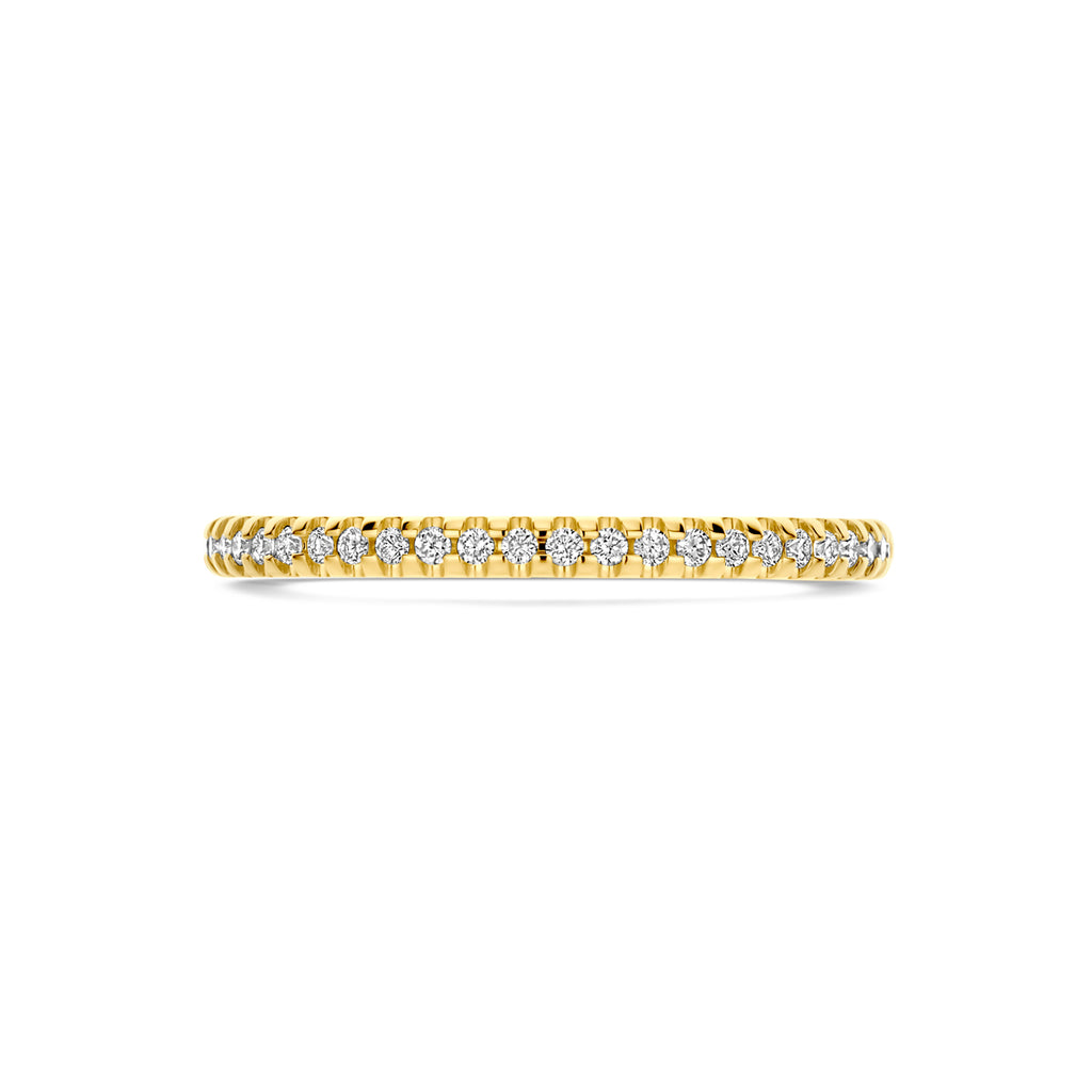 ring lab grown diamant 0.15ct h si 14K geelgoud