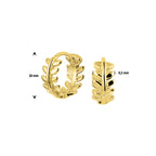 klapoorringen 1 micron zilver verguld (geel)