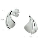 Ohrstecker poly/mattsilber rhodiniert