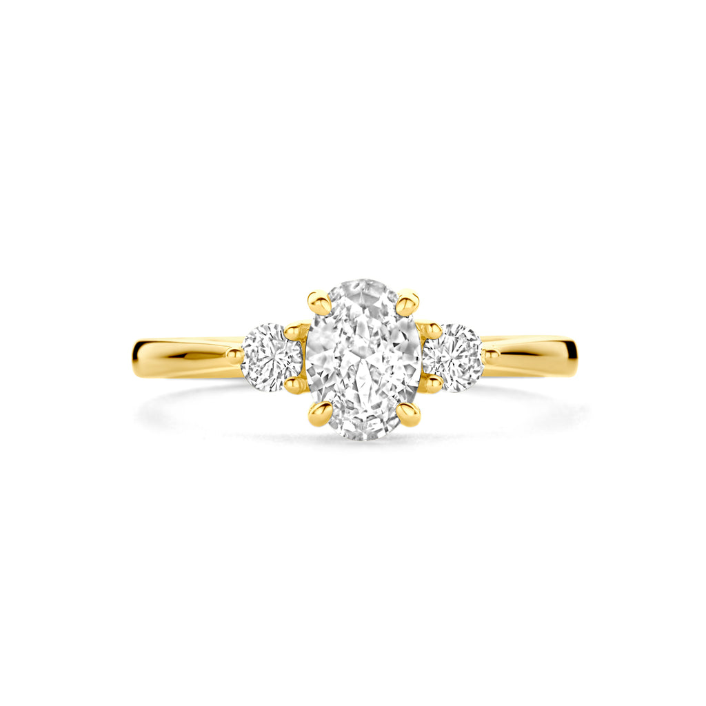 Ring Zirkonia 14K Gelbgold