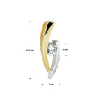 Anhänger Zirkonia bicolor gestempelt 14K Gelbgold