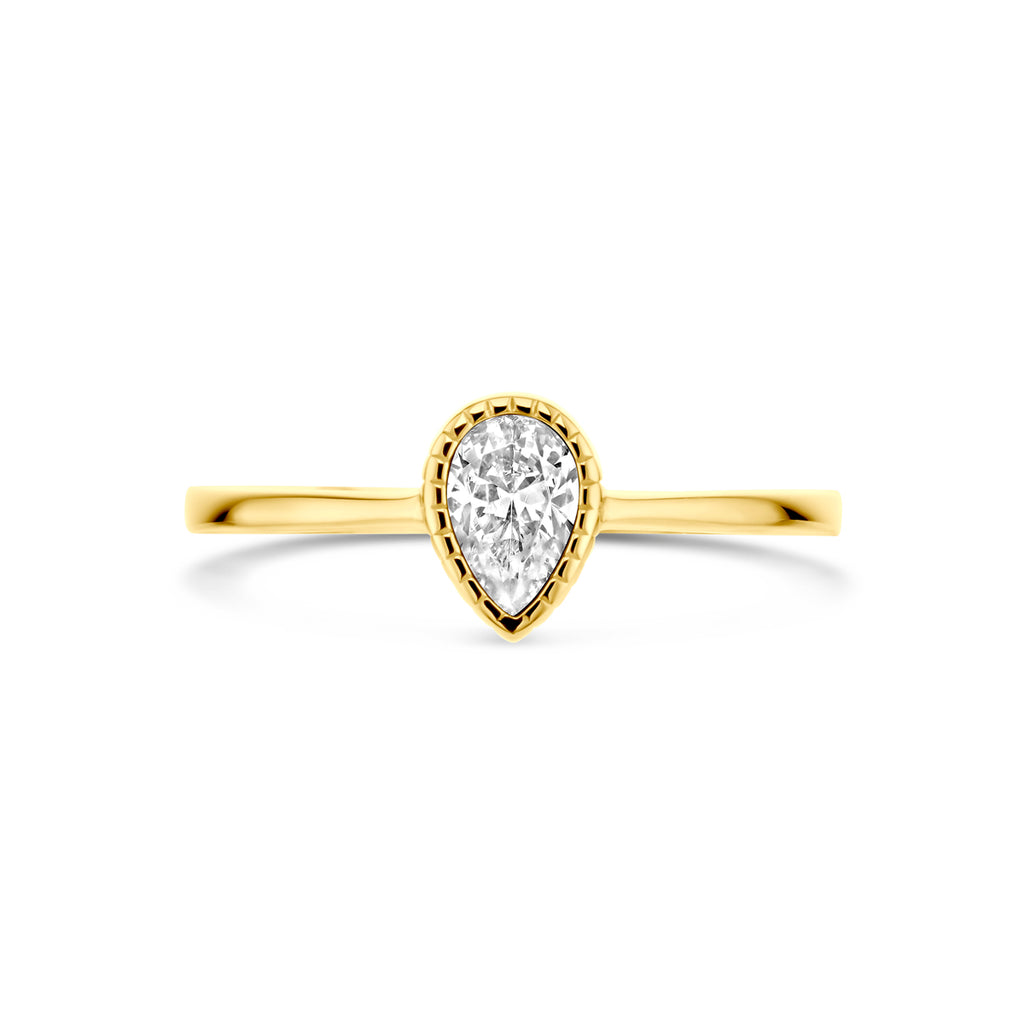 Ring Zirkonia 14K Gelbgold