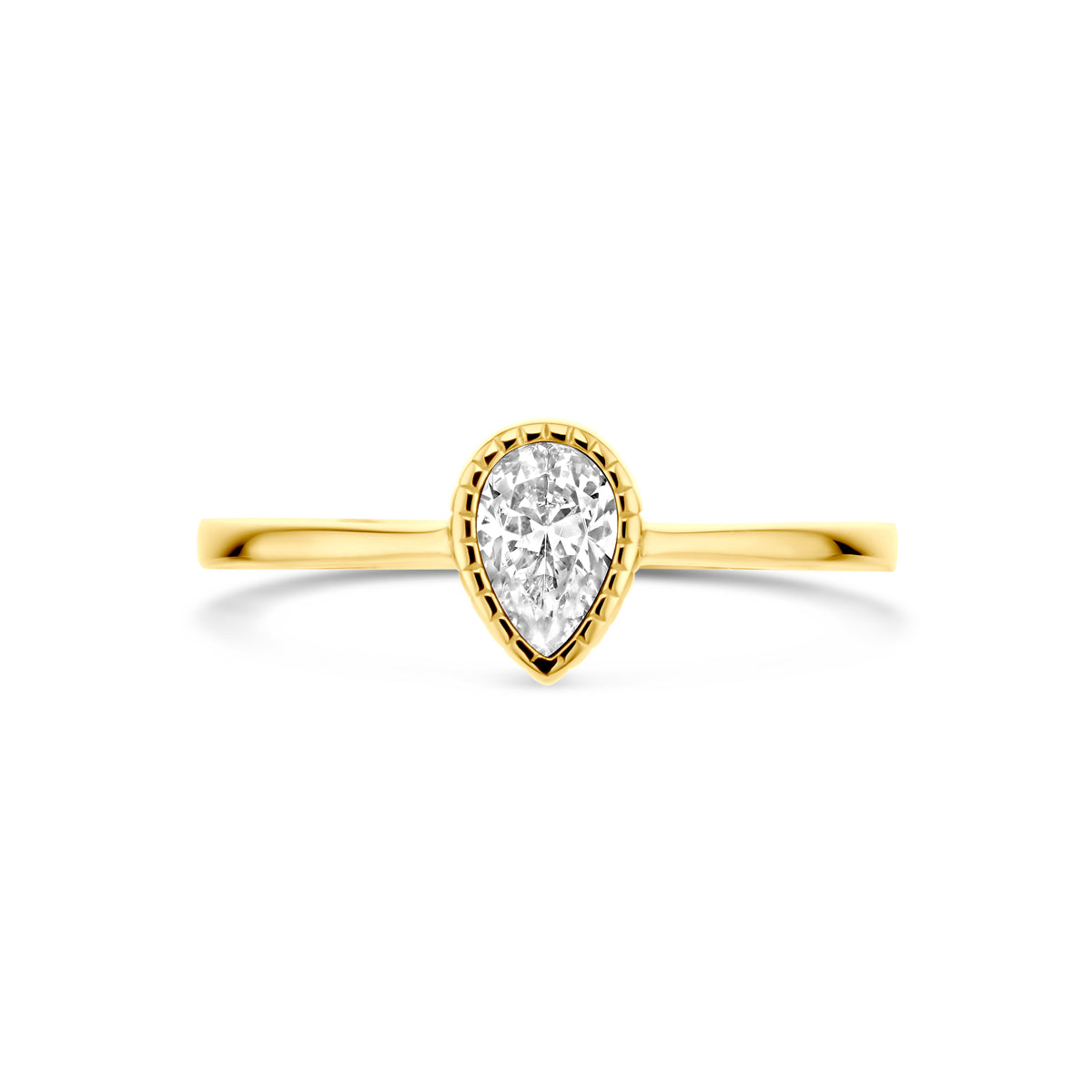 Ring Zirkonia 14K Gelbgold
