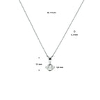 Halskette Zirkonia 41 + 4 cm Silber rhodiniert