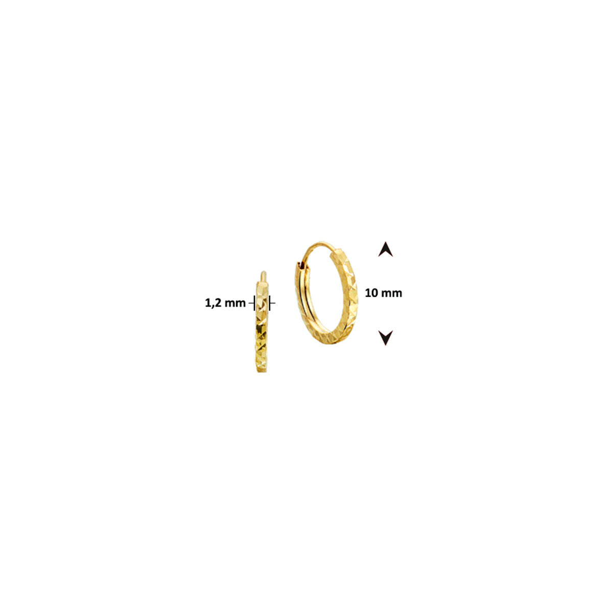 Ohrringe aus 14-karätigem Gelbgold mit Diamanten