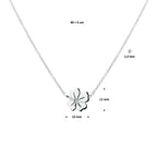 Halskette Kleeblatt 1,3 mm 40 + 5 cm Silber rhodiniert