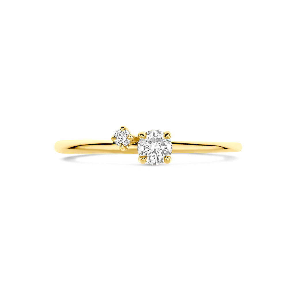 ring lab grown diamant 0.20ct h si 14K geelgoud