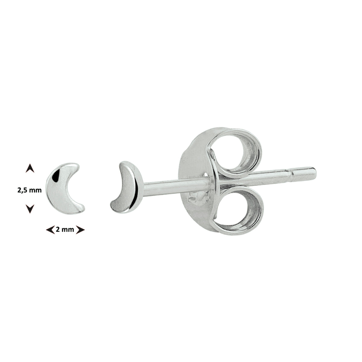 Mondstecker aus Silber rhodiniert