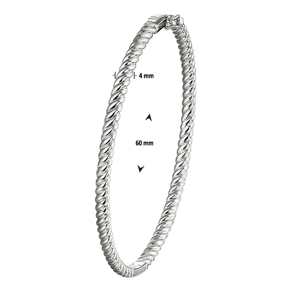 Armreifscharnier 4,0 x 60 mm Silber rhodiniert