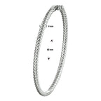Armreifscharnier 4,0 x 60 mm Silber rhodiniert