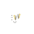 oorknoppen zirkonia 14K bicolor goud geel/wit