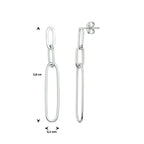 oorhangers paperclip zilver gerhodineerd