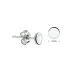 oorknoppen zilver gerhodineerd