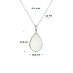Halskette Perlmutt 42 + 3 cm Silber rhodiniert