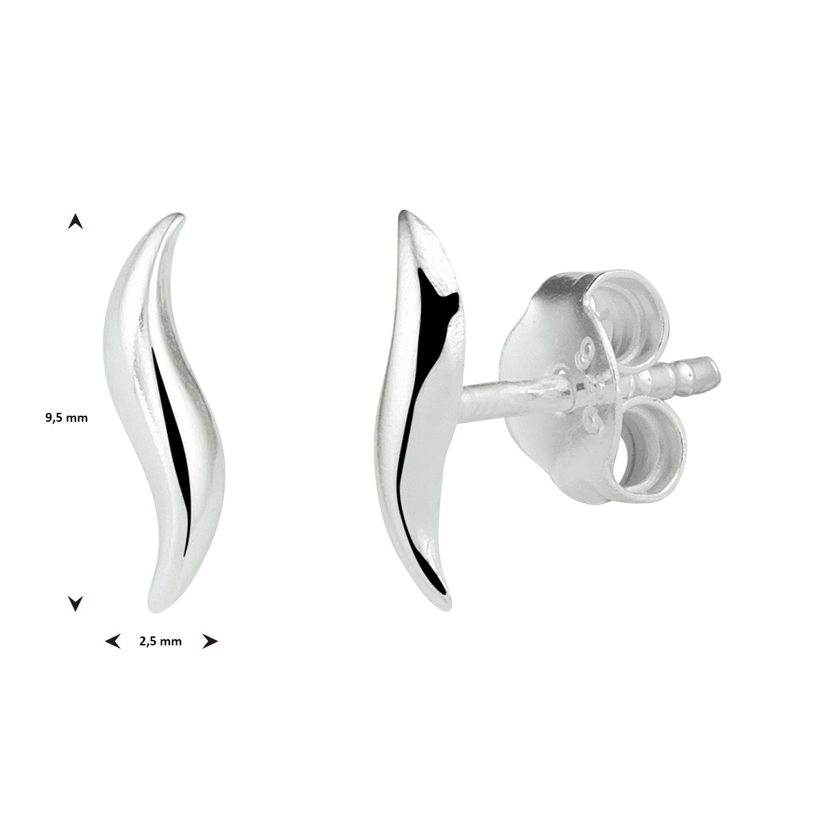 Ohrstecker silberweiß