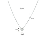 Halskette Herz 41 + 4 cm Silber rhodiniert