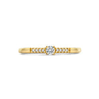 ring diamant 0.10ct h si 14K geelgoud
