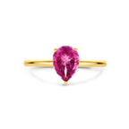 ring roze topaas 14K geelgoud