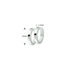 Ohrhänger 2 mm flach silberweiß