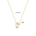 Halskette Kreise 41 - 43 - 45 cm 14K Gelbgold