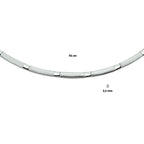 Halskette Poly/matt 3,5 mm 45 cm Silber rhodiniert