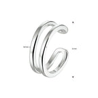 earcuff 13 mm zilver gerhodineerd