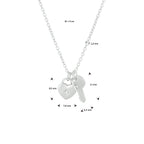 Halskette Herz und Schlüssel 41 + 4 cm Silber rhodiniert