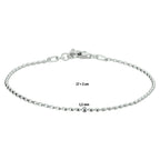 armband bolletjes 1,5 mm 17 + 2 cm zilver gerhodineerd