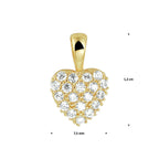 Anhänger Herz Zirkonia 14K Gelbgold