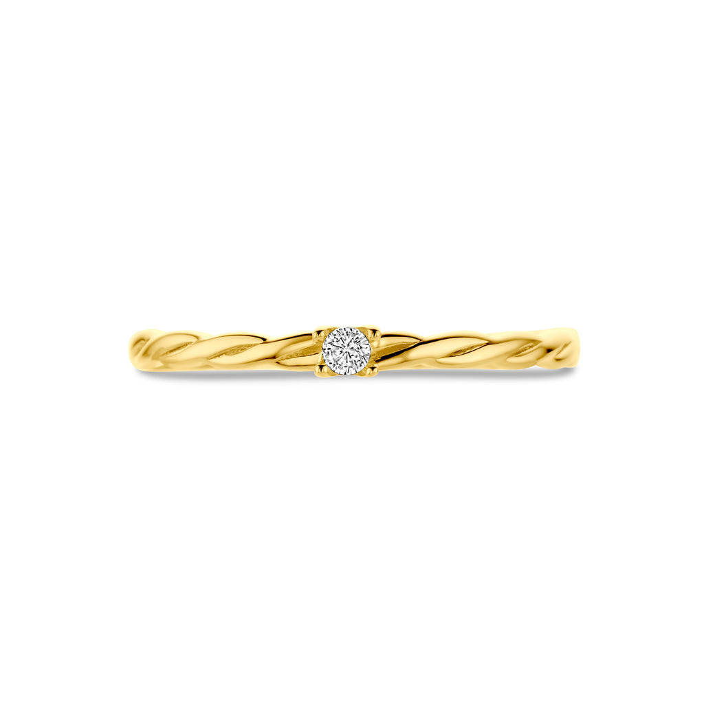 Ring Zirkonia 14K Gelbgold