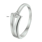 Ring Zirkonia Poly/Silber matt rhodiniert