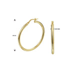 Ohrringe runde Röhre 2,5 mm Silgold (gelb mit Silberkern)