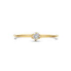 Ring mit Geburtsstein weißer Topas April 14K Gelbgold
