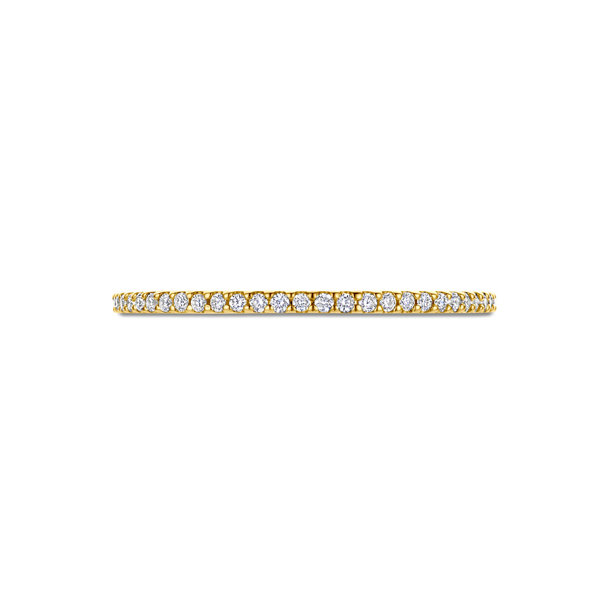 ring diamant 0.11ct h si 14K geelgoud