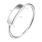ring balkje zilver gerhodineerd