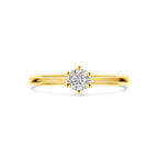 ring zirkonia 14K geelgoud