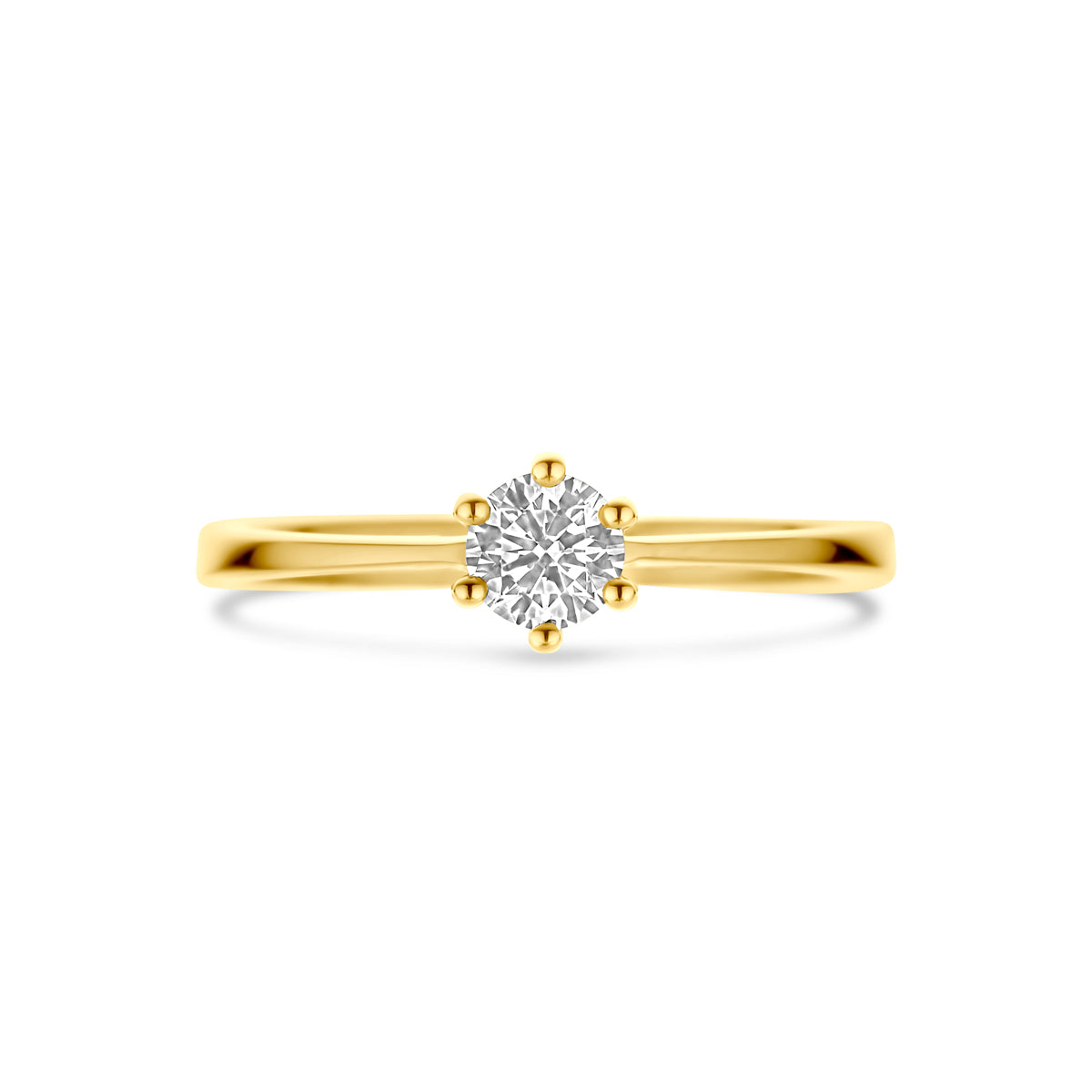 ring zirkonia 14K geelgoud