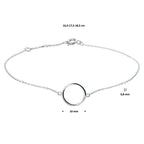 Armband rund 0,8 mm 16,5 - 17,5 - 18,5 cm 14K Weißgold