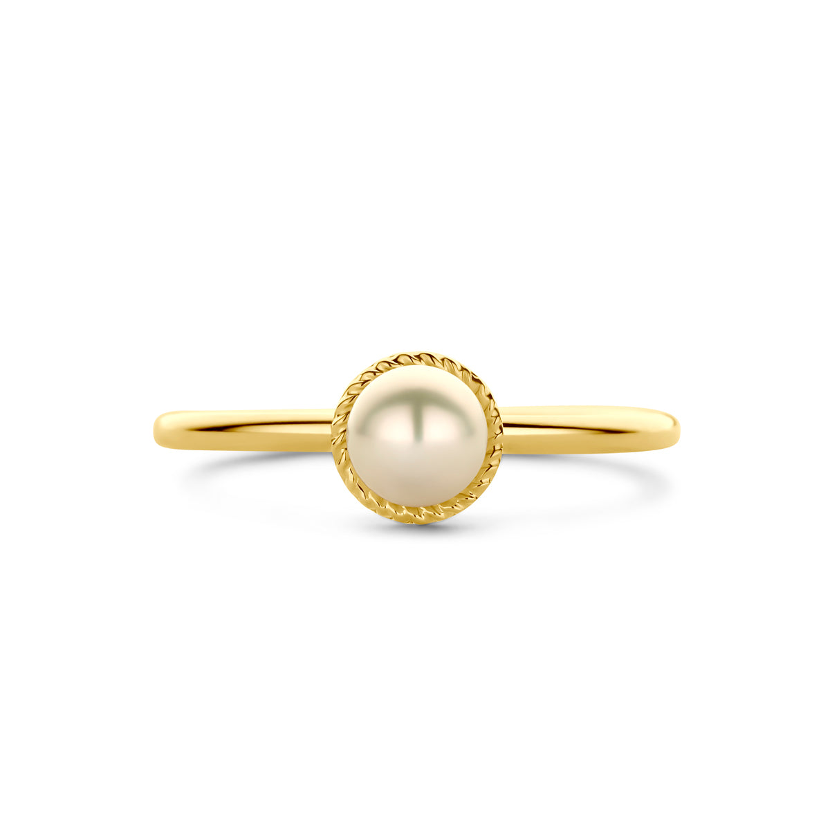 ring parel 14K geelgoud